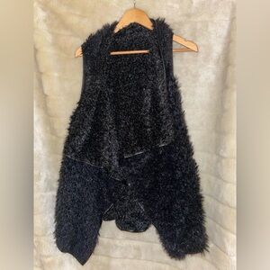 Black Fuzzy Vest